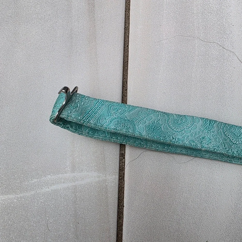 Mens‎ Aqua Blue Paisley Bow Tie Adjustable Pre-Tied Formal Wedding Turquoise D1